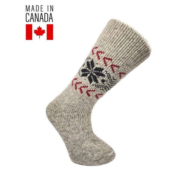 J.B. Field's Women's 40 Below Wool Thermal Winter Sock - Snowflake Pattern - Picture 2 of 6